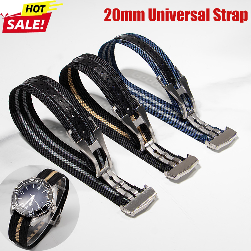 Nato Strap Nylon - حزام ساعة مضلع فاخر من النايلون