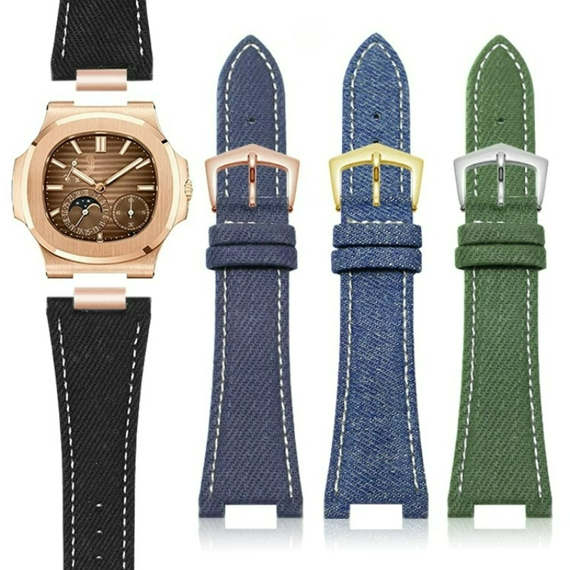 Patek Philippe Watch Nautilus - حزام ساعة من النايلون والقماش للرجال