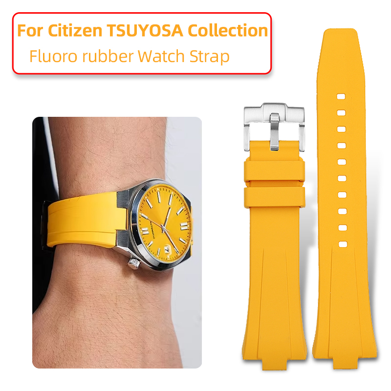 حزام ساعة من المطاط الفلوري FK - مراجعة Citizen Watch Tsuyosa وسعره