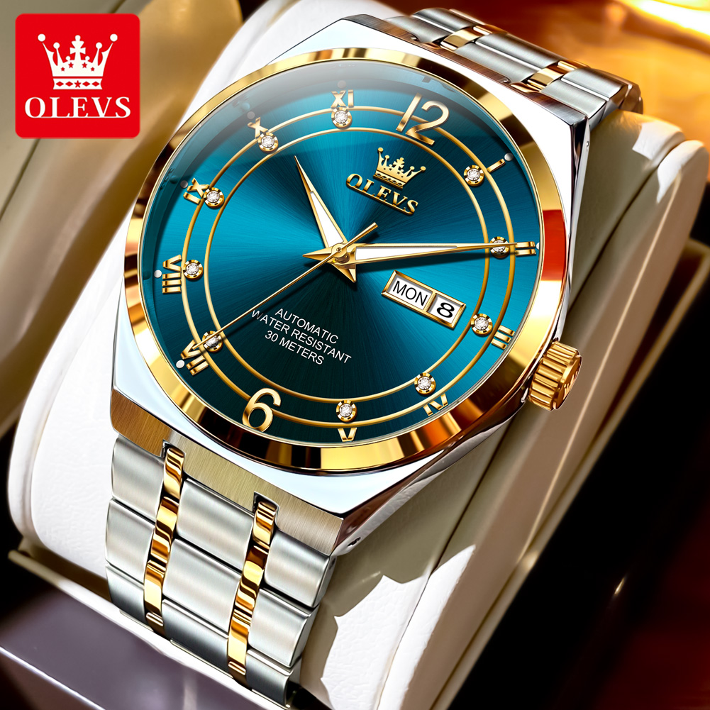 ساعة OLEVS للرجال، ساعة ميكاني - مراجعة Rolex Watch Datejust وسعره
