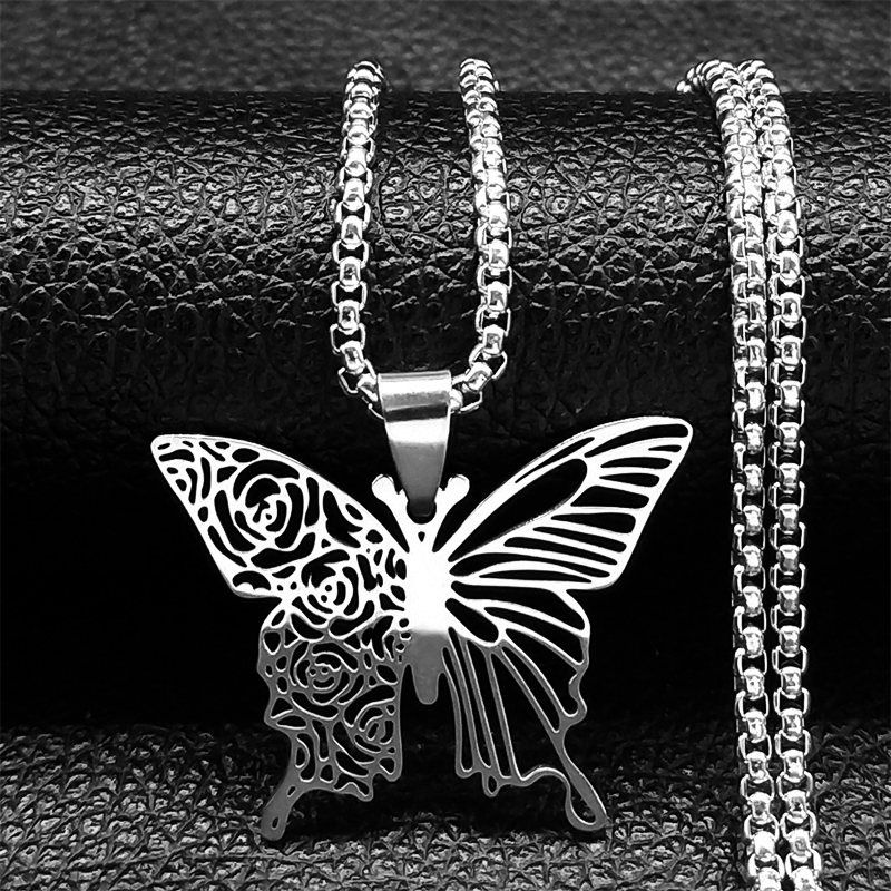 قلادة بتصميم فراشة وردة جمالية - مراجعة Butterfly Clasp Deployant وسعره
