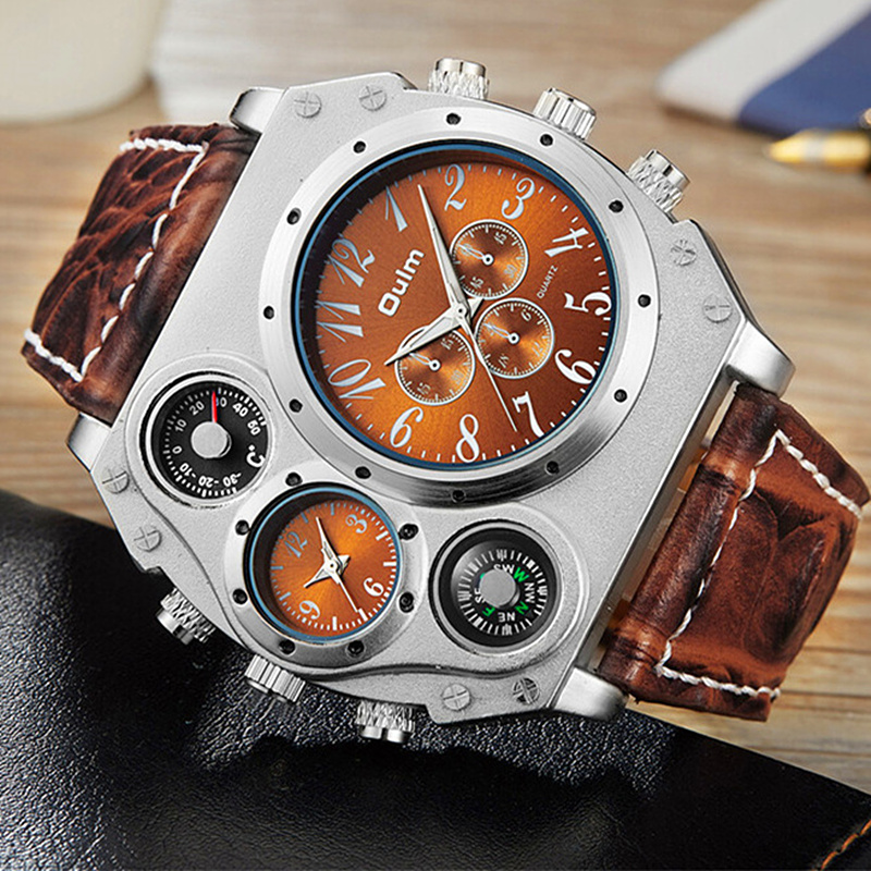 نموذج جديد OULM ساعة رجالية كو - مراجعة Leather Watch Band Men وسعره