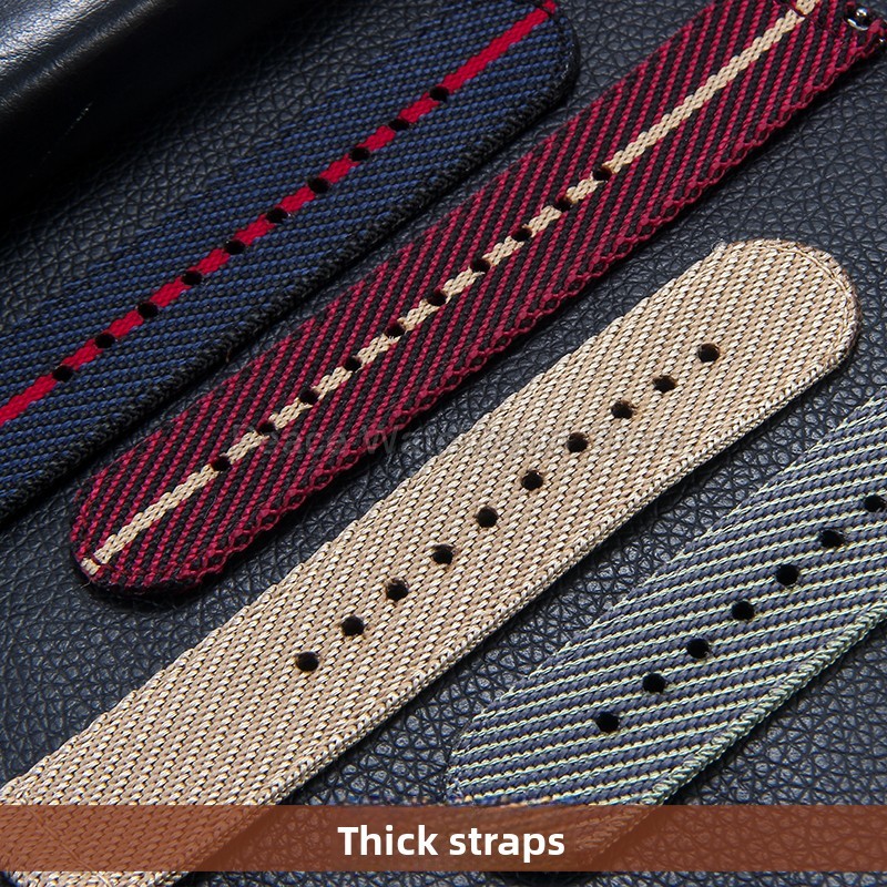 20 22 مللي متر الكاكي الأزرق ا - مراجعة Nato Strap Nylon وسعره